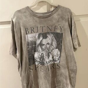 Graphic Britney Spears OVERSIZED  tee - Gray britney Women's Top XL